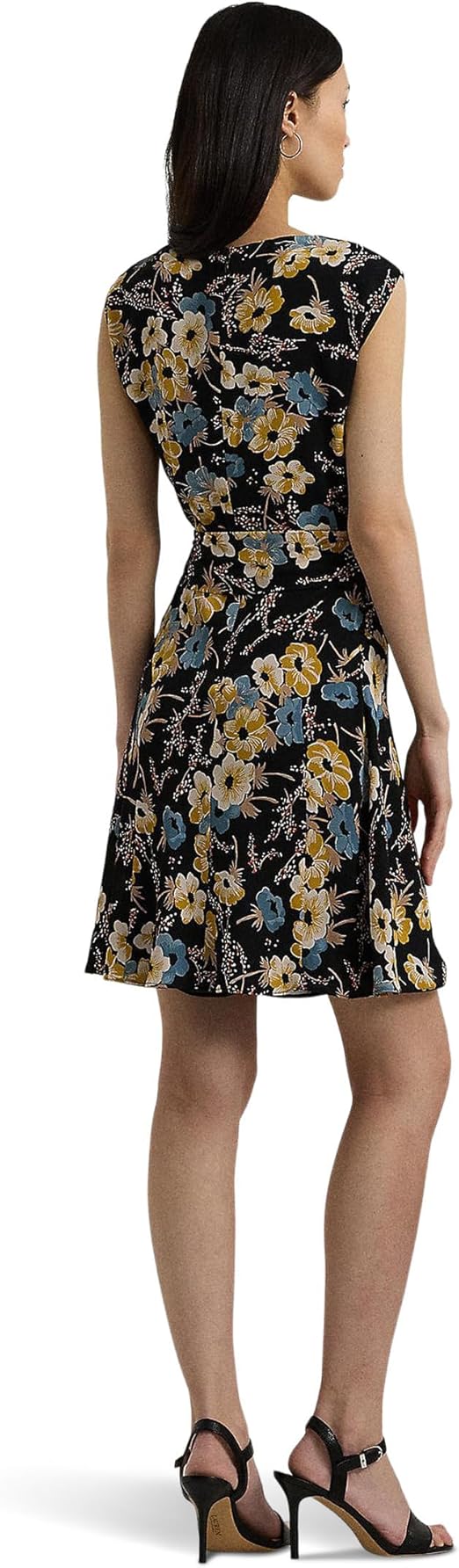 Lauren Ralph Lauren Women's Multicolor Floral Bubble Crepe Cap-Sleeve Dress | Lauren Ralph Lauren In Lebanon