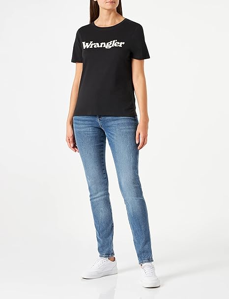 Wrangler Men's Black Chest Logo Crew Neck T-Shirt | Wrangler In Lebanon
