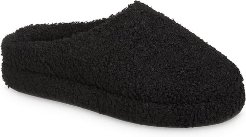 Isotoner Women's Black Sherpa Hoodback Slippers | Isotoner in Lebanon
