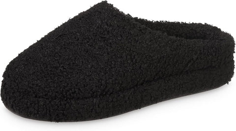 Isotoner Women's Black Sherpa Hoodback Slippers | Isotoner in Lebanon