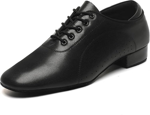 Sogebo Men's Black Ballroom Dance Latin Salsa Breathable Leather Shoe |Sogebo In Lebanon
