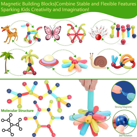 Couomoxa 74pcs Steam Magnetic Construction Toy |Couomoxa In Lebanon
