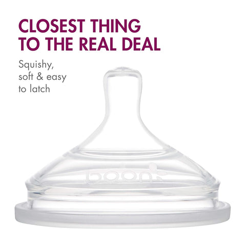 Boon Pack Of 3 Nursh Newborn Silicone Baby Bottle Nipples | Boon In Lebanon