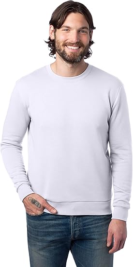 Alternative Men's White Long Sleeve Sweatshirt | Alternative In Lebanon