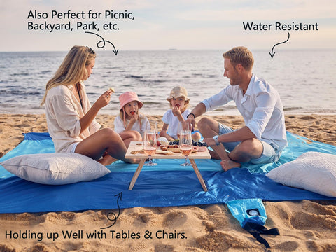WEKAPO Blue Oversized & Compact Sandproof & Waterproof Quick Dry Beach Blanket | WEKAPO In Lebanon