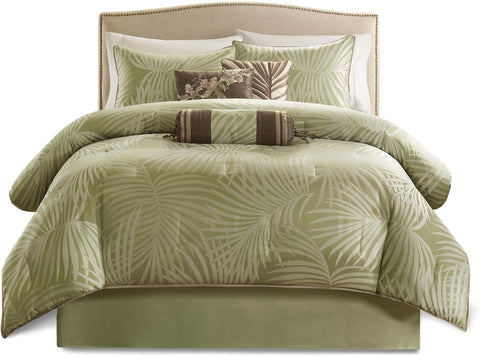 Madison Park Queen Green Sage Freeport 7 Piece Jacquard Comforter Set | Madison Park In Lebanon