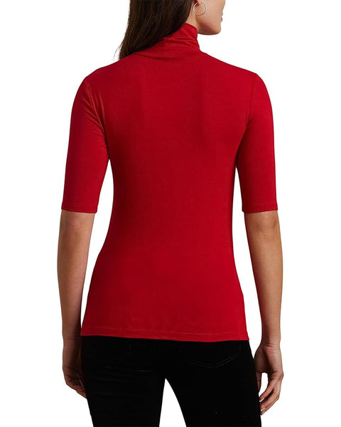 Lauren Ralph Lauren Women's Red High Neck Blouse | Lauren Ralph Lauren In Lebanon
