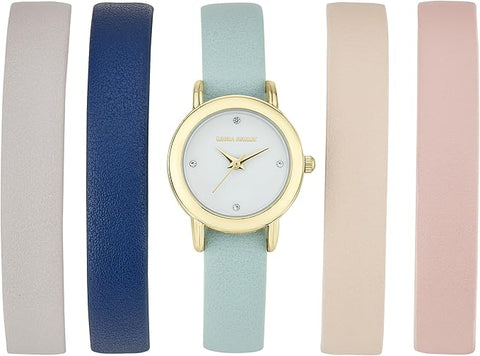 Laura Ashley Women's Gold-Tone Mini Round Case With Straps Watch | Laura Ashley In Lebanon