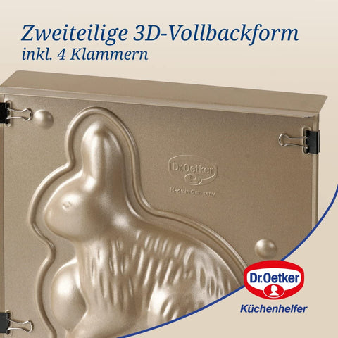 Dr. Oetker Baking Mold with Golden Easter Rabbit Design 600 ml | Dr. Oetker In Lebanon