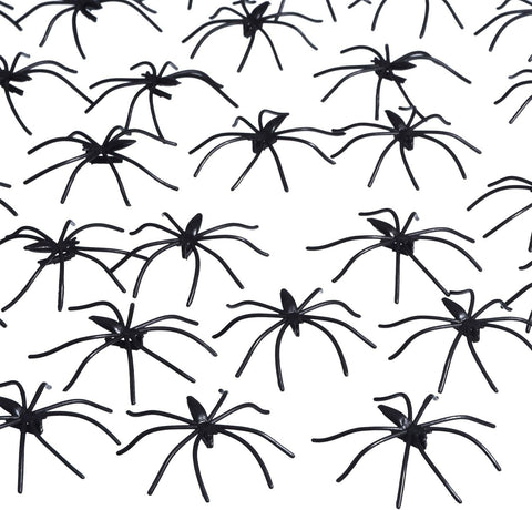 SD Halloween Fake Mini Spiders Realistic Joke Toys for Haunted House Halloween Party Decoration,