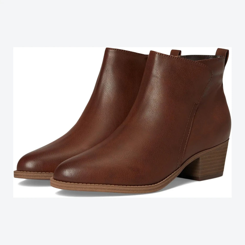 Naturalizer Women's Brown Zaylee Block Heeled Boots