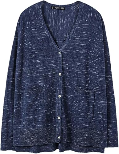Mango Women's Navy Flecked fine Knit Cardigan |Mango In Lebanon
