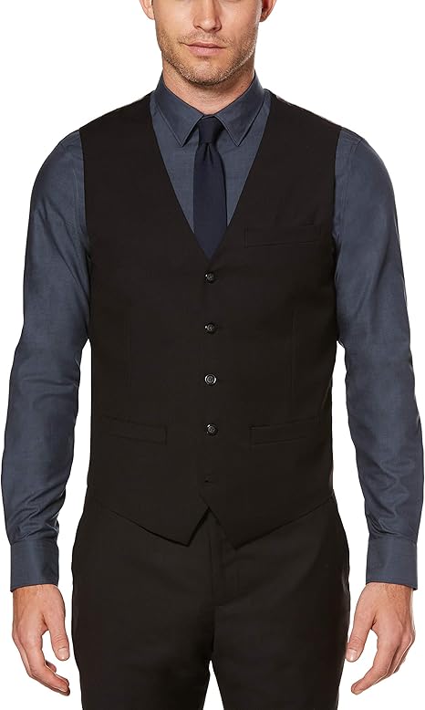 Perry Ellis Men's Black Solid Vest| Perry Ellis In Lebanon