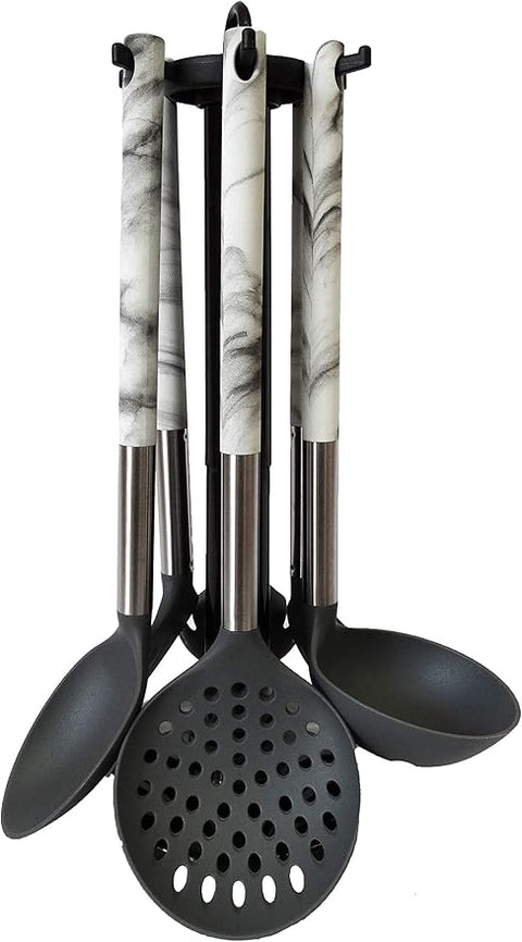Aiwa Japan Kitchen Ladles Set 6pcs + Ladle Holder LO-23132-Rfh | Aiwa In Lebanon