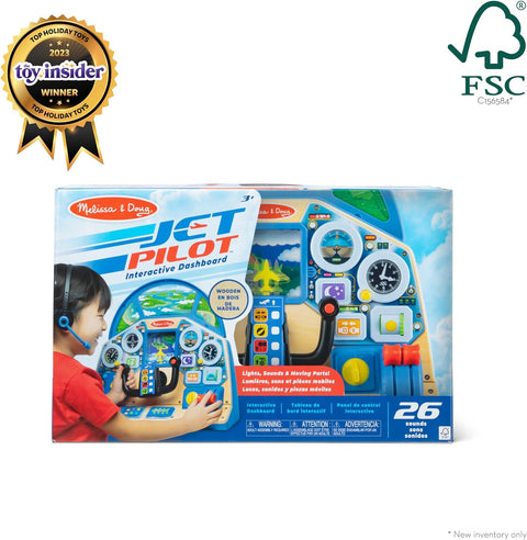 Melissa & Doug Multicolor Jet Pilot Interactive Dashboard Wooden Toy |Melissa & Doug In Lebanon