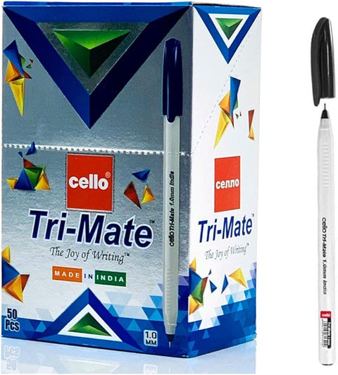 Cello Tri-Mate Black Pen 50pcs 1236-04