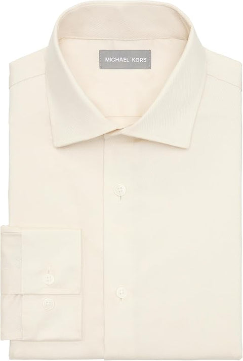 Michael Kors Men's Tan Comfort Stretch Slim Fit Dress Shirt | Michael Kors In Lebanon