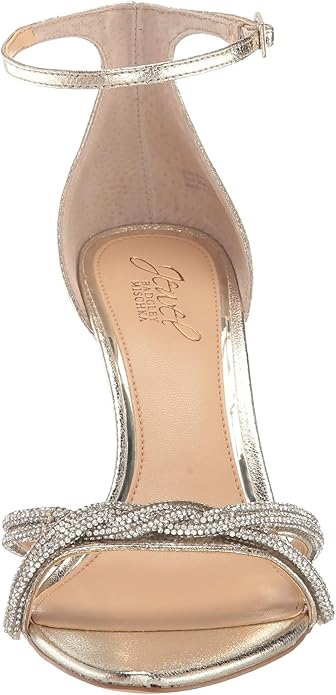 Jewel Badgley Mischka Women's Gold Vani Heeled Sandal | Jewel Badgley Mischka In Lebanon