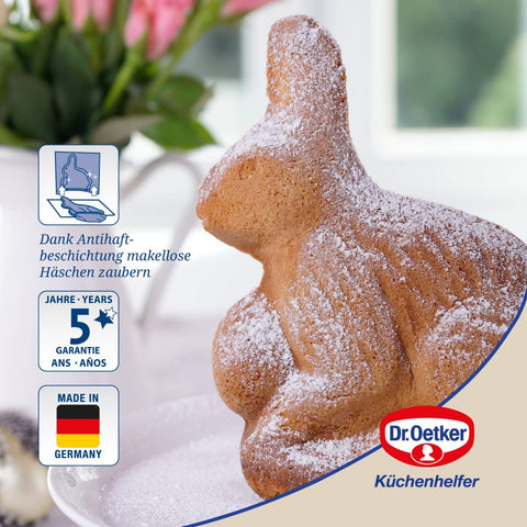 Dr. Oetker Baking Mold with Golden Easter Rabbit Design 600 ml | Dr. Oetker In Lebanon