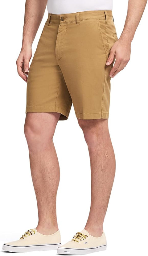 Izod Men's Tan Saltwater Flat Front Chino Short |Izod In Lebanon