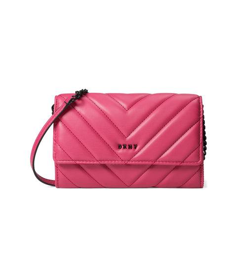 Dkny  Women's  Pink  leather Shoulder Bag | Dkny  In Lebanon