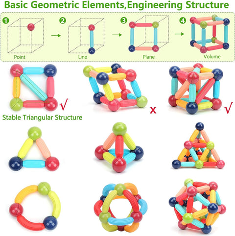 Couomoxa 74pcs Steam Magnetic Construction Toy |Couomoxa In Lebanon
