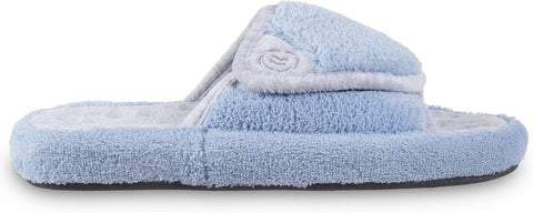 Isotoner Signature Women's Blue Terry Spa Adjustable Slide Slippers | Isotoner In Lebanon