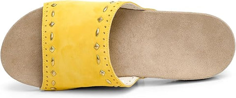 Revitalign Sofia Stud women's Mineral Yellow Slide Sandal Slipper |Revitalign In Lebanon