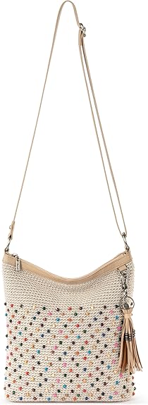 The Sak Women's Light Beige Lucia Crochet Crossbody | The Sak In Lebanon
