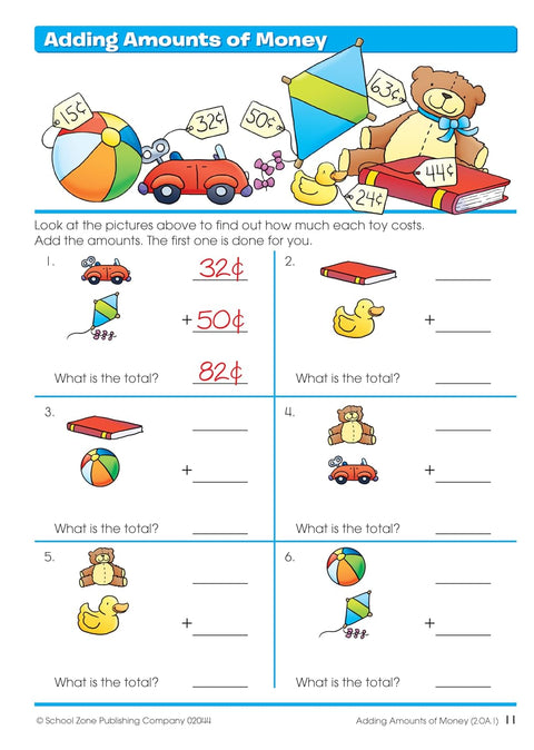 School Zone Time Money & Fractions Workbook | School Zone In Lebanon