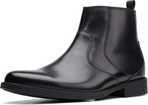 Clarks Men's Black  Whiddon Zip Chelsea Boots | Clarks  in Lebanon