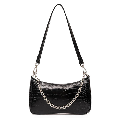 My Accessories Women's Black Leather Shoulder Bag| My Accessories In Lebanon