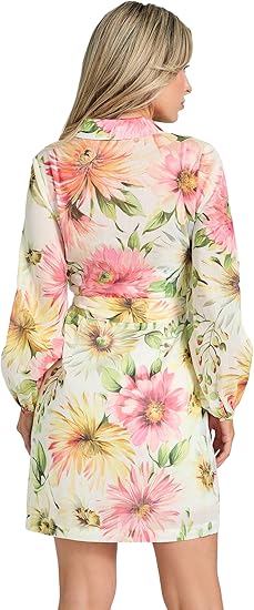 Guess Women's Multicolor Floral Long Sleeve Faith Dress | Guess In Lebanon