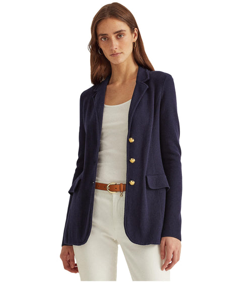 Lauren Ralph Lauren Women's Navy Sweater-Knit Blazer | Lauren Ralph Lauren In Lebanon