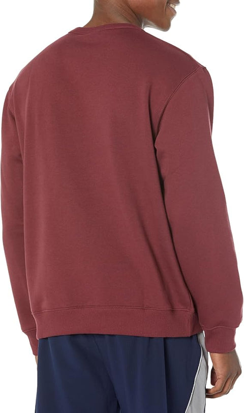 Reebok Men's Burgundy Archive Crewneck Logo Sweatshirt |Reebok In Lebanon