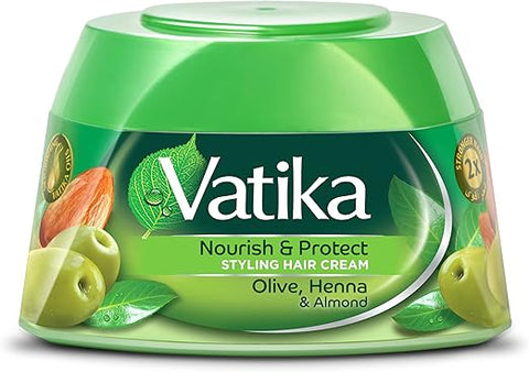 Vatika Nourish & Protect Olive, Henna & Almond Styling Hear Cream 140ml | Vatika In Lebanon