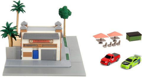 Jada Fast & Furious Toretto's Market & Cafe Nanoscene & 2 1.65" Die-cast Cars|Jada In Lebanon