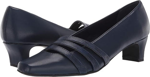Easy Street Women's Navy Entice Dress Heels | Easy Street In Lebanon