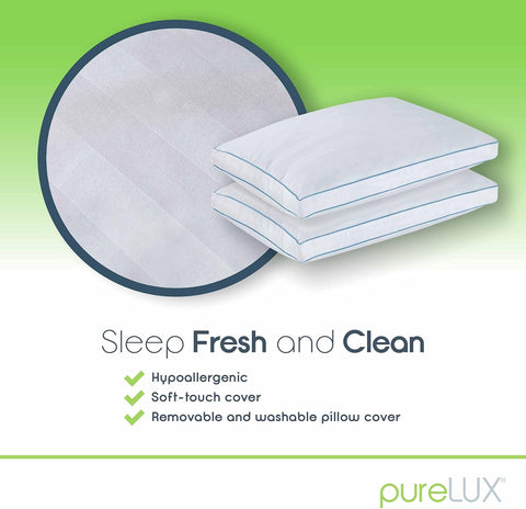 PureLUX White Gel Memory Foam Queen Pillows-2 Pack  |PureLUX In Lebanon