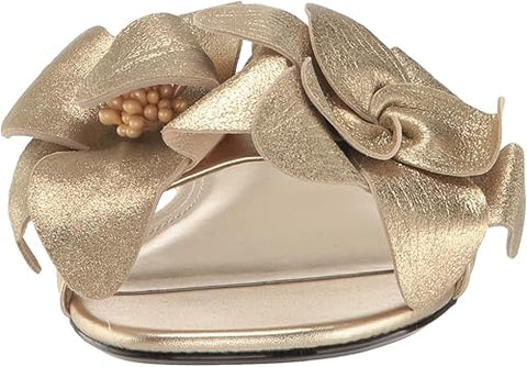 Steve Madden Women's Gold Leather Melena Sandal | Steve Madden In Lebanon