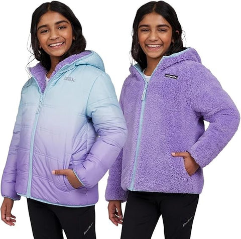 Eddie Bauer Girl's Purple Reversible Plush Hoodie Jacket |Eddie Bauer In Lebanon