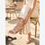 IDIFU Women's Nude Open-Toe Chunky Heeled Sandals