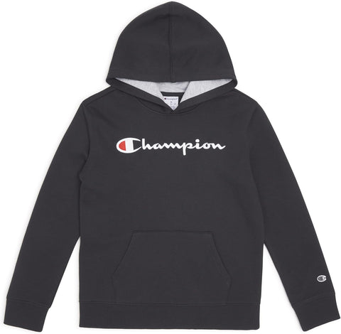 Champion Boy's Black Embroidered Logo Fleece Hoodie |Champion In Lebanon