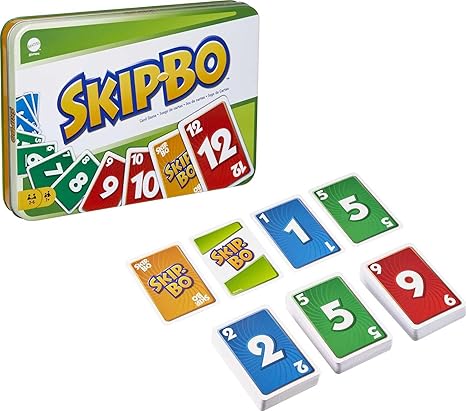 Mattel Games Skip Bo Card Game in Decorative Tin with 162 Cards | Mattel Games In Lebanon
