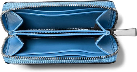 Michael Kors Women's Blue/Black Small Zip Card Holder with Gold Fitting Wallet |Michael Kors in Lebanon
