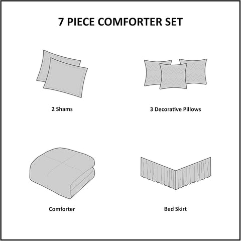 Madison Park Queen Green Sage Freeport 7 Piece Jacquard Comforter Set | Madison Park In Lebanon