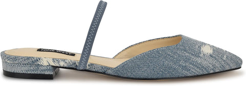 Nine West Women's Light Blue Women's Gorga Slip-On Mule Flats |  Nine West in Lebanon