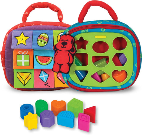 Melissa & Doug K's Kids Take-Along Shape Sorter Baby Toy with 2-Sided Activity Bag and 9 Textured Shape Blocks Sensory Toys | Melissa & Doug In Lebanon