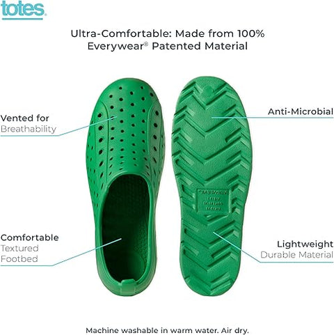 Totes Kid's Classic Green Everywear Splash and Play Eyelet Slipper |Totes In Lebanon