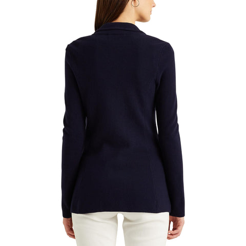 Lauren Ralph Lauren Women's Navy Sweater-Knit Blazer | Lauren Ralph Lauren In Lebanon